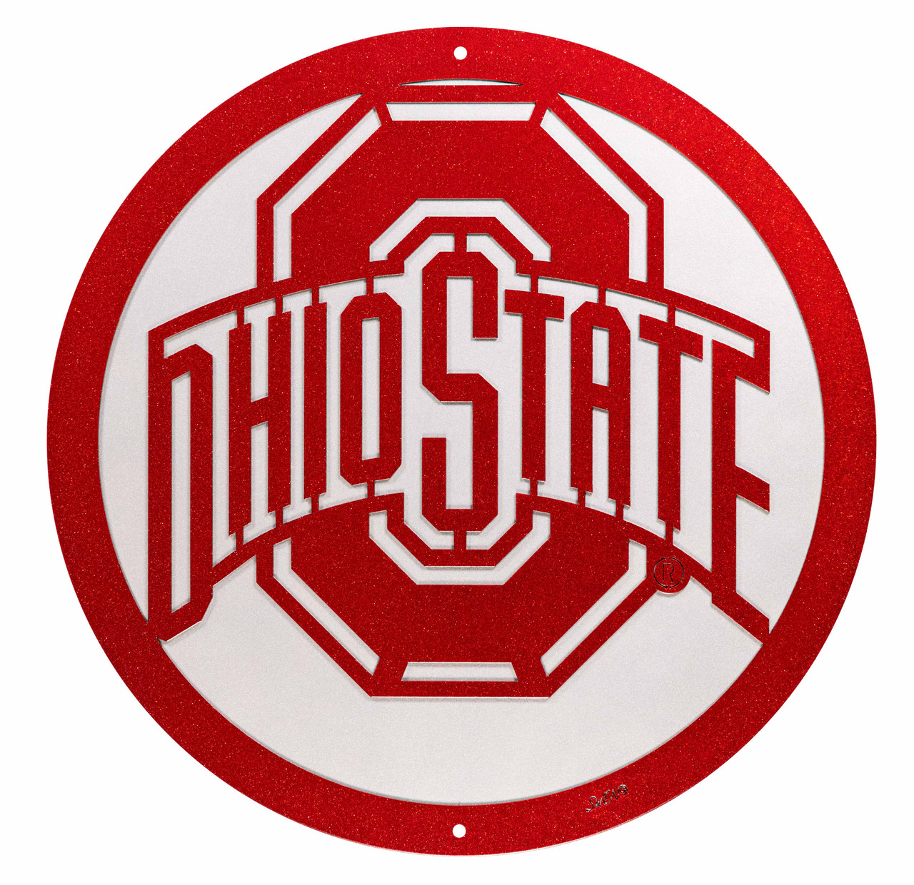 Fan Creations Ohio State Buckeyes 12 Circle with State and Team Logo Wood  Sign