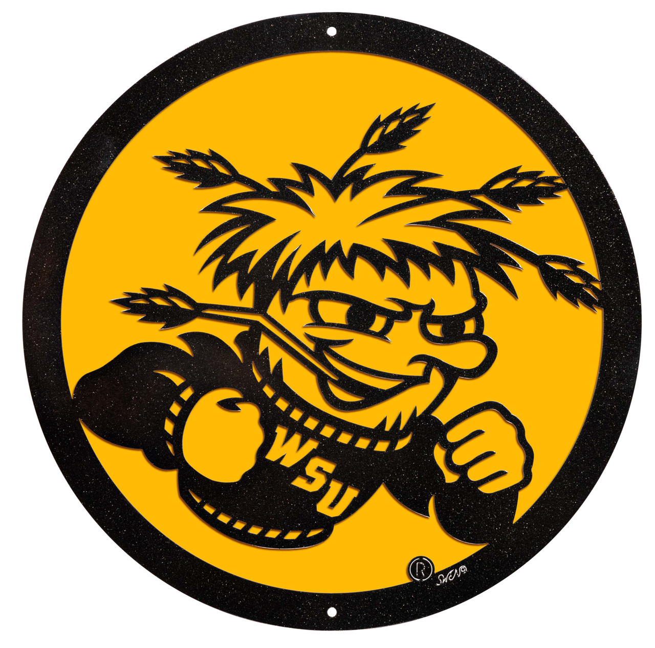Northwestern Wildcats Mascot Design Gold Medallion Pencil Caddy