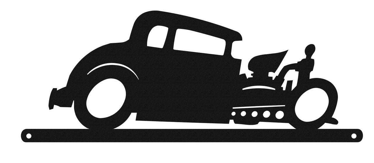 SWEN Products Farrell Series HOT Rod AUTO CAR Flat Post Mount Weathervane New