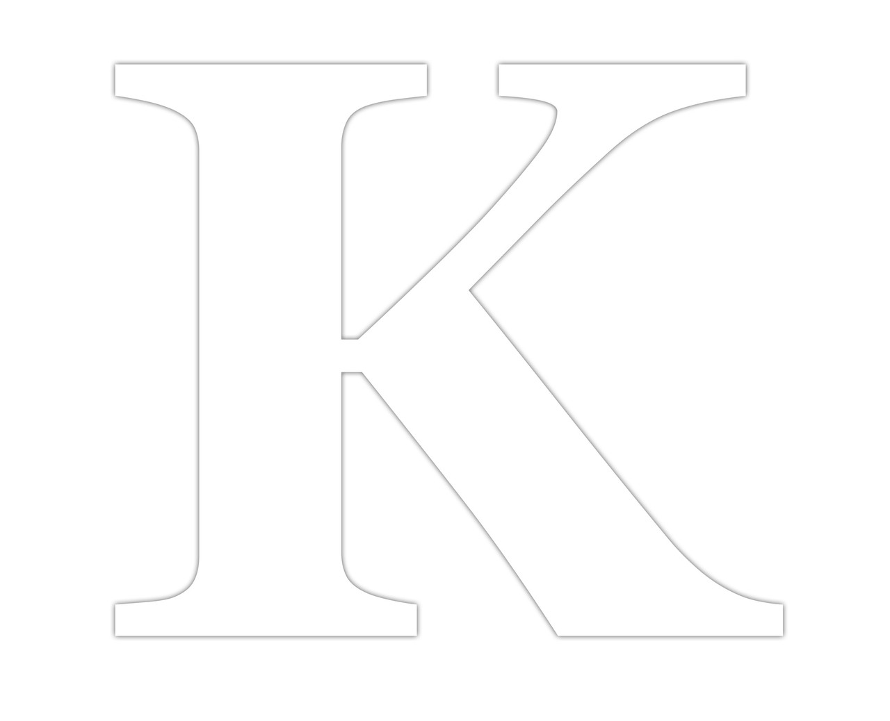 Letter K Metal Monogram Wall Decor | SWEN Products