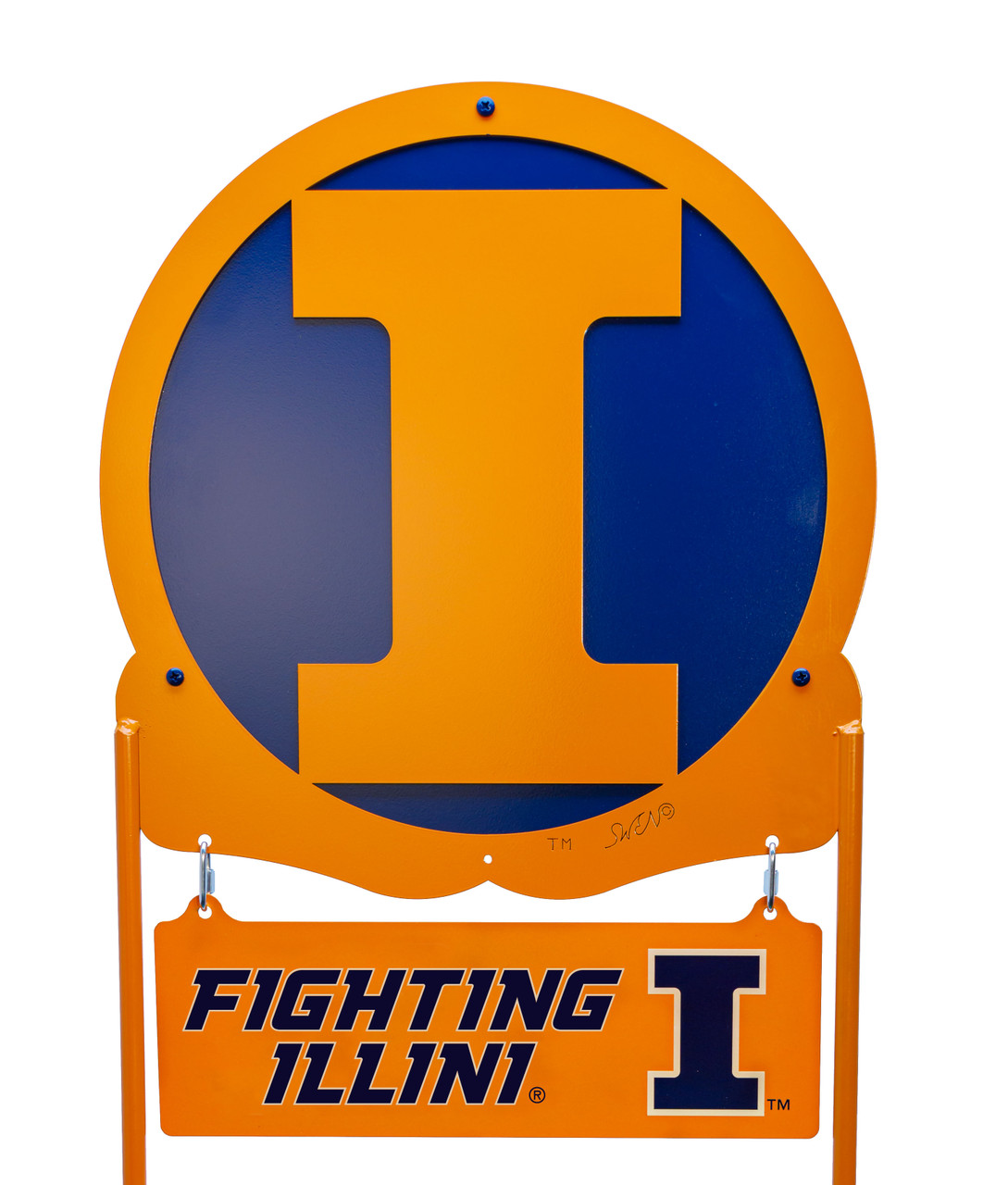University of Illinois Fighting Illini Distressed Circle Logo Cotton Y