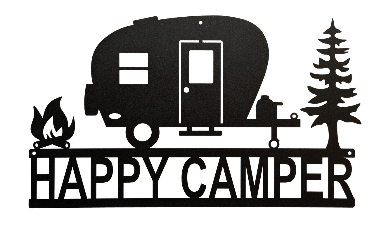 HAPPY CAMPER Metal Wall Decor SWEN Products