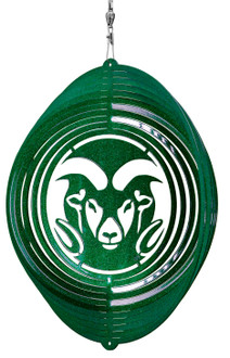 COLORADO STATE RAMS Collegiate Swirly Metal Wind Spinner