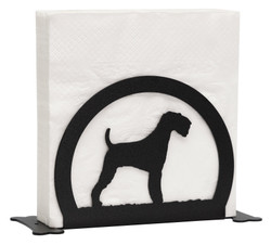 AIREDALE Dog Metal Letter Holder Napkin Holder