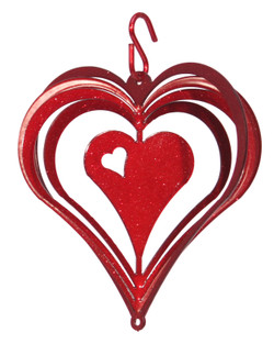 HEART VALENTINES Tini Swirly Metal Christmas Tree Ornament 