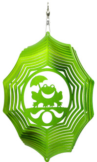 FROG Web Swirly Metal Wind Spinner 