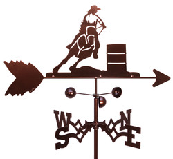 Barrel Racer Rider Horse PBR Weathervane Barrel Racer Rider Horse PBR Weathervane