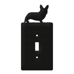 WELSH CORGI CARDIGAN Dog Metal Plate Cover WELSH CORGI CARDIGAN Dog Metal Plate Cover