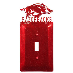 ARKANSAS RAZORBACKS Collegiate Metal Plate Cover ARKANSAS RAZORBACKS Collegiate Metal Plate Cover