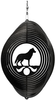 SIBERIAN HUSKY Circle Dog Swirly Metal Wind Spinner SIBERIAN HUSKY Circle Dog Swirly Metal Wind Spinner