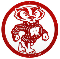 12" WISCONSIN BADGERS Collegiate Logo Metal Wall Art Decor 12" WISCONSIN BADGERS Collegiate Logo Metal Wall Art Decor