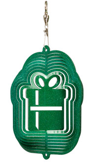 CHRISTMAS PRESENT Mini Swirly Metal Wind Spinner 