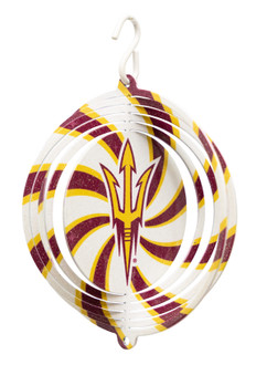 ARIZONA STATE SUN DEVILS Tini Swirly Metal Collegiate Christmas Tree Ornament 