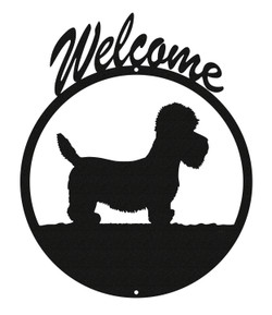 DANDIE DINMONT Dog Metal Welcome Sign