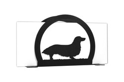 LONG HAIR DACHSHUND Dog Metal Letter Holder Napkin Holder LONG HAIR DACHSHUND Dog Metal Letter Holder Napkin Holder