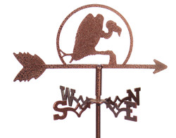 BUZZARD Flower Pot Birdhouse Steel Weathervane