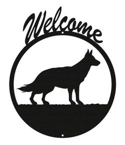 GERMAN SHEPHERD Dog Metal Welcome Sign GERMAN SHEPHERD Dog Metal Welcome Sign