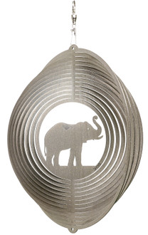 ELEPHANT Circle Swirly Metal Wind Spinner