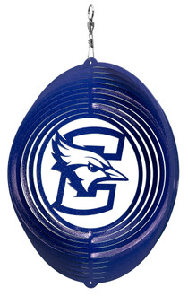 CREIGHTON BLUEJAYS Collegiate Swirly Metal Wind Spinner