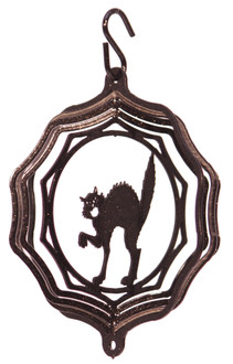 SCARY CAT Tini Swirly Metal Christmas Tree Ornament 