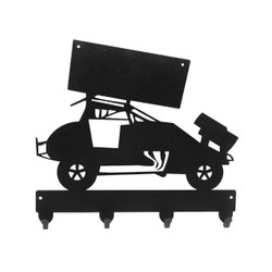 SPRINT CAR AUTO RACING Metal Key Chain Holder Hanger