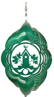 BIRDHOUSE Cloud Swirly Metal Wind Spinner