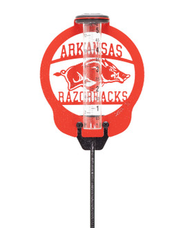 ARKANSAS RAZORBACKS Metal Steel Rain Gauge  ARKANSAS RAZORBACKS Metal Steel Rain Gauge