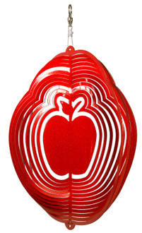 APPLE Circle Swirly Metal Wind Spinner 