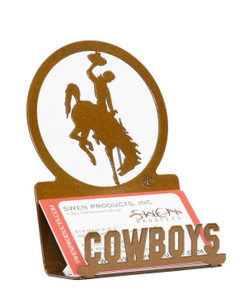 WYOMING COWBOYS Business Card Holder WYOMING COWBOYS Business Card Holder