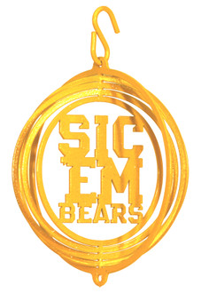 BAYLOR BEARS Tini Swirly Metal Collegiate Christmas Tree Ornament