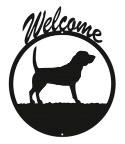 BEAGLE Dog Metal Welcome Sign