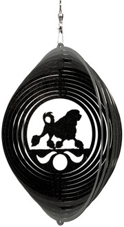 LOWCHEN Circle Dog Swirly Metal Wind Spinner LOWCHEN Circle Dog Swirly Metal Wind Spinner