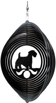 SEALYHAM TERRIER Circle Dog Swirly Metal Wind Spinner