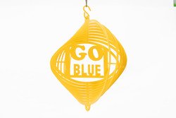 MICHIGAN WOLVERINES Mini Collegiate Swirly Metal Wind Spinner