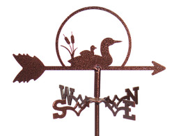 LOON Flower Pot Birdhouse Steel Weathervane