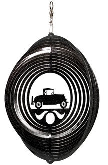 CAR MODEL A AUTO Circle Swirly Metal Wind Spinner