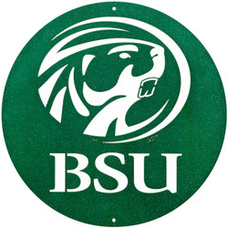12" BEMIDJI STATE BEAVERS Collegiate Logo Metal Wall Art Decor