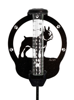 FRENCH BULLDOG Dog Metal Steel Rain Gauge 
