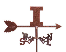 ILLINOIS ILLINI Flower Pot Birdhouse Steel Weathervane  ILLINOIS ILLINI Flower Pot Birdhouse Steel Weathervane