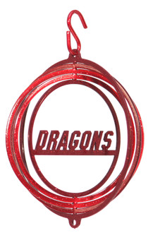 MSUM DRAGONS Tini Swirly Metal Collegiate Christmas Tree Ornament