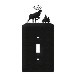 ELK WILDLIFE CARIBOU Metal Plate Cover ELK WILDLIFE CARIBOU Metal Plate Cover