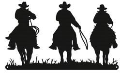 THREE COWBOYS Metal Wall Decor THREE COWBOYS Metal Wall Decor