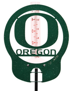 OREGON DUCKS Metal Steel Rain Gauge