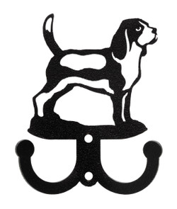 BEAGLE Dog Metal Wall Leash Holder Coat Hooks