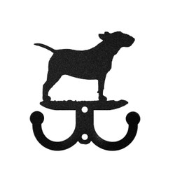 BULL TERRIER Dog Metal Wall Leash Holder Coat Hooks BULL TERRIER Dog Metal Wall Leash Holder Coat Hooks