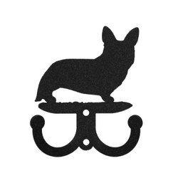 WELSH CORGI CARDIGAN Dog Metal Wall Leash Holder Coat Hooks WELSH CORGI CARDIGAN Dog Metal Wall Leash Holder Coat Hooks