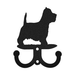 WESTIE TERRIER Dog Metal Wall Leash Holder Coat Hooks