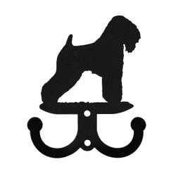WHEATEN TERRIER Dog Metal Wall Leash Holder Coat Hooks