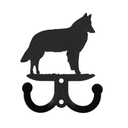 BELGIAN SHEEPDOG Metal Wall Leash Holder Coat Hooks BELGIAN SHEEPDOG Metal Wall Leash Holder Coat Hooks