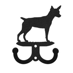 RAT TERRIER Dog Metal Wall Leash Holder Coat Hooks